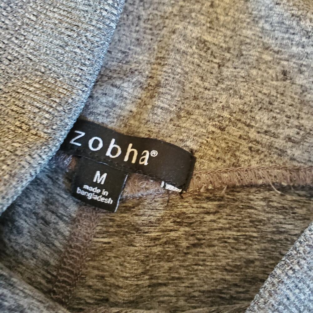 NEW Zobha Leggings Size Medium High Waist Ankle Gray - Picture 4 of 7
